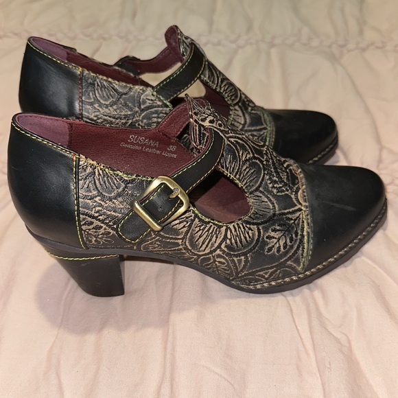 L'ARTISTE Susana T Strap Shoes Pristine Size 38 - Picture 2 of 16